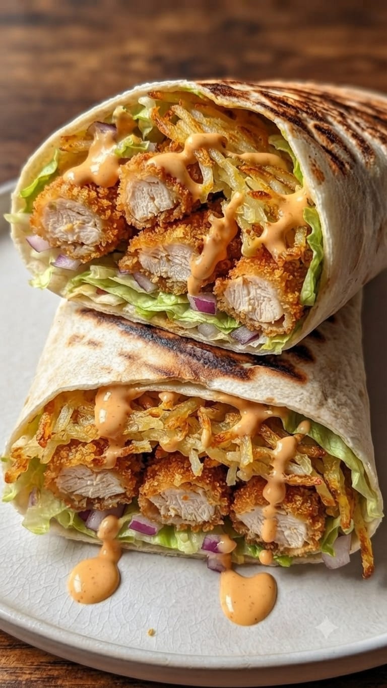 Wrap chicken rolls